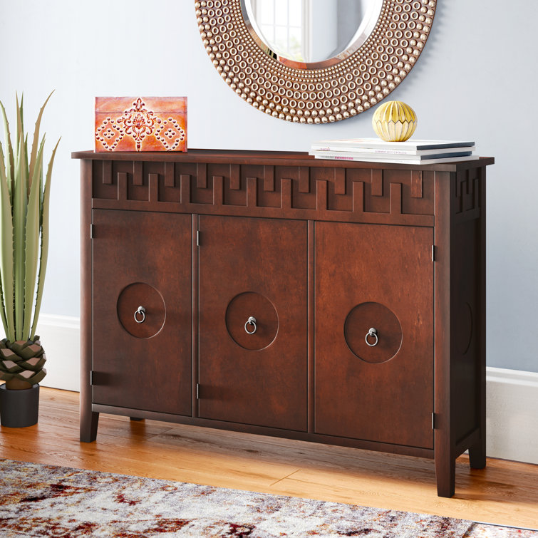 Charlton Home® Castaldo Solid Wood 3 Door Accent & Reviews Wayfair